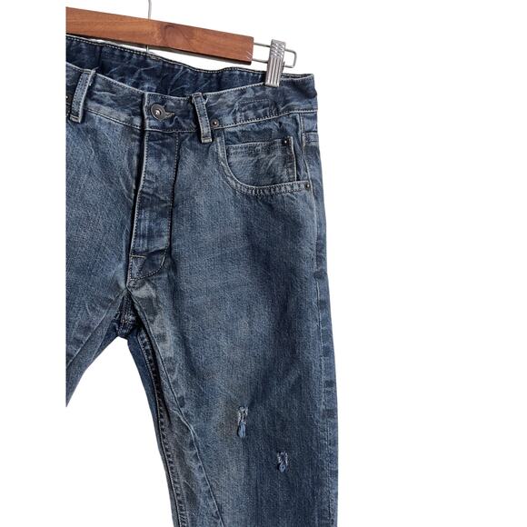 Rick Owens DRKSHDW Blue  Detroit Cut Slim Fit Denim Jeans Mens Size 30 (FLAWED) - Picture 8 of 14